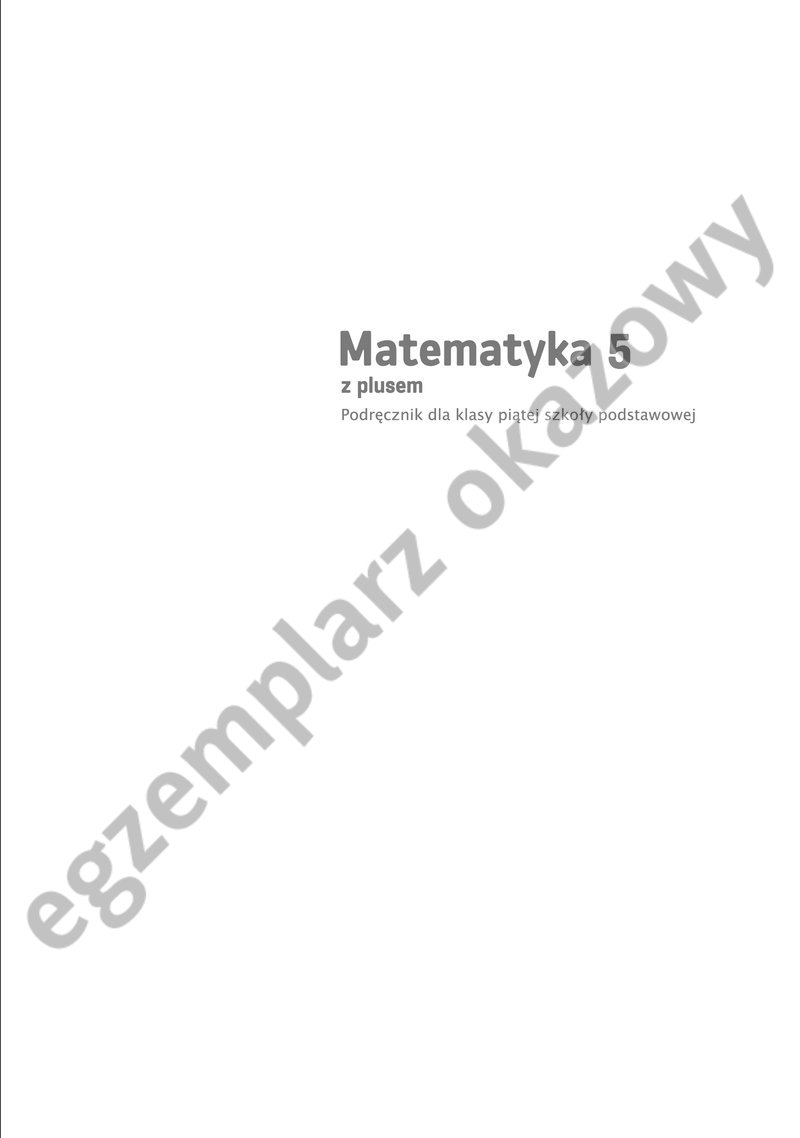 Matematyka Z Plusem Klasa 5 Dla Nauczycieli