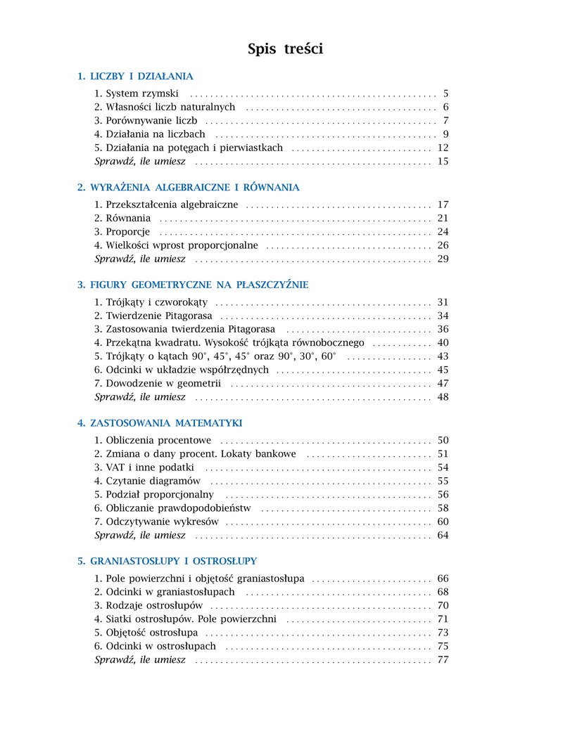 Matematyka z plusem 8 Ćwiczenia podstawowe Fragment