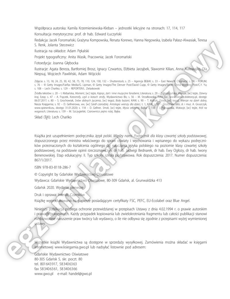 Test Gwo Klasa 4 Język Polski